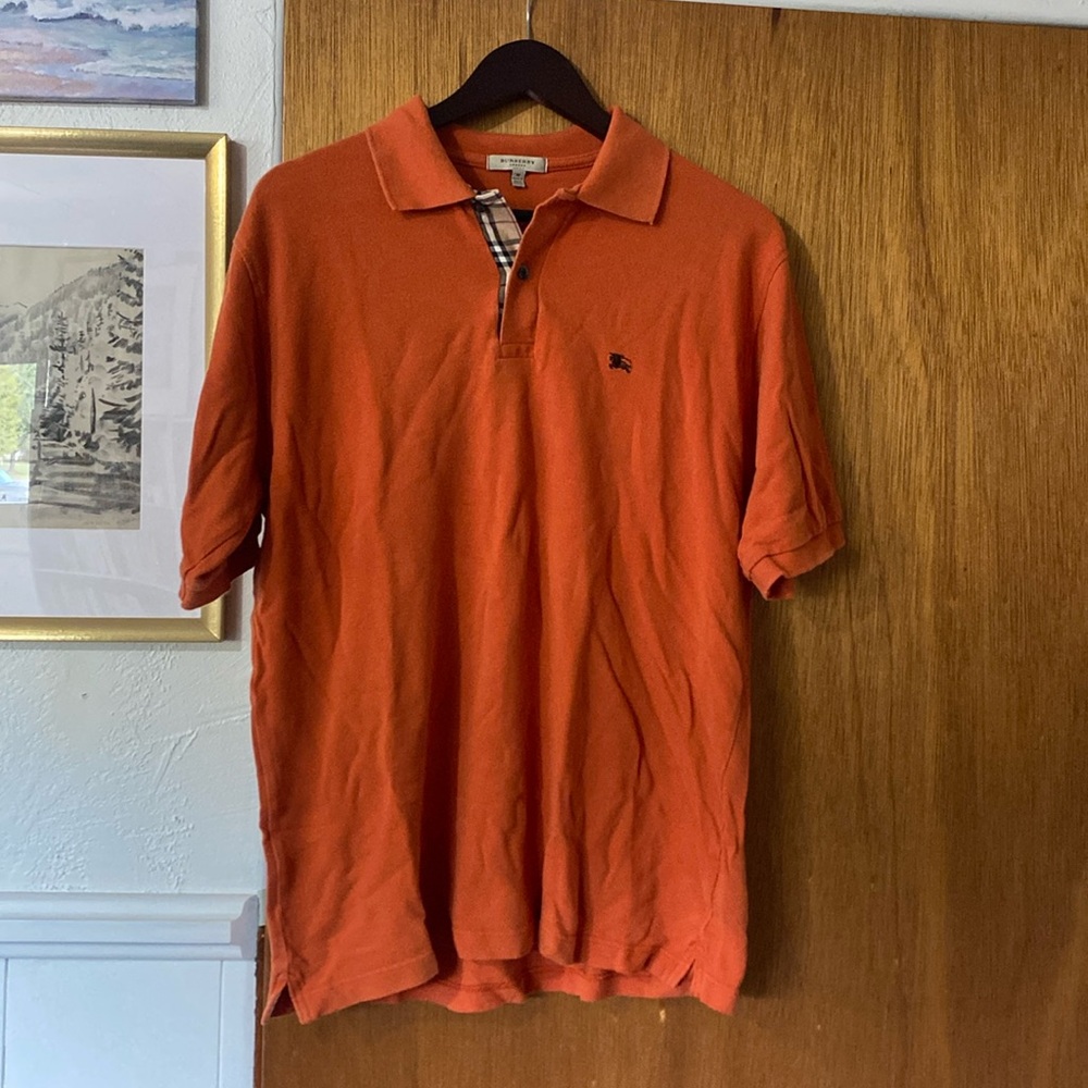Burberry Orange Polo Shirt